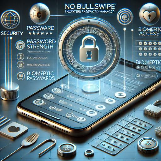 A visual display of Nobullswipe.com’s encrypted password manager, highlighting how it stores and generates strong passwords securely