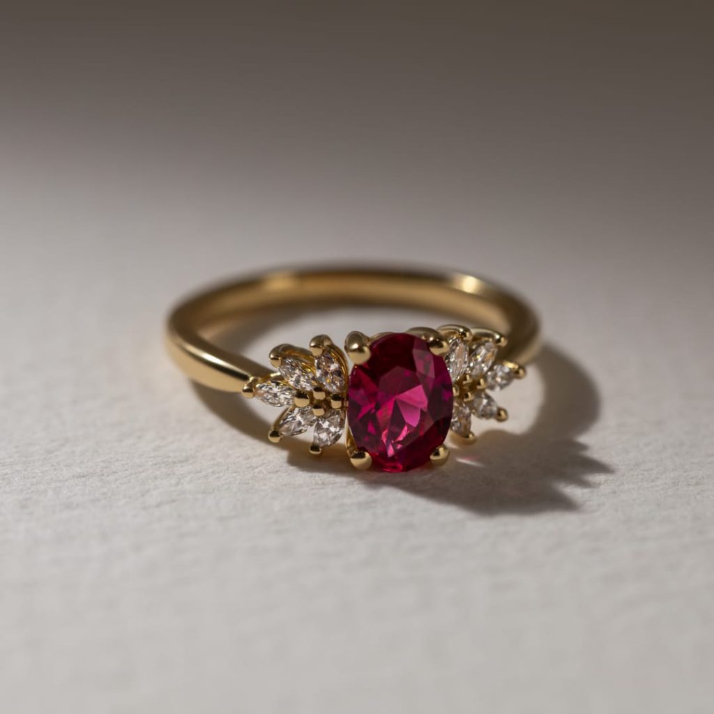 Proposal Ruby Engagement ring