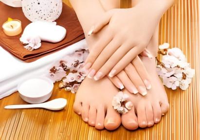 Mani pedi is short for a manicure and a pedicure. This is a beauty treatment for both of your hands and feet.